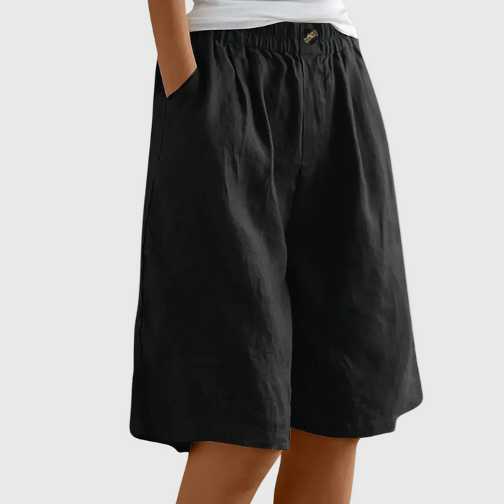 Sienna | Wide-Leg Elastic Waist Shorts