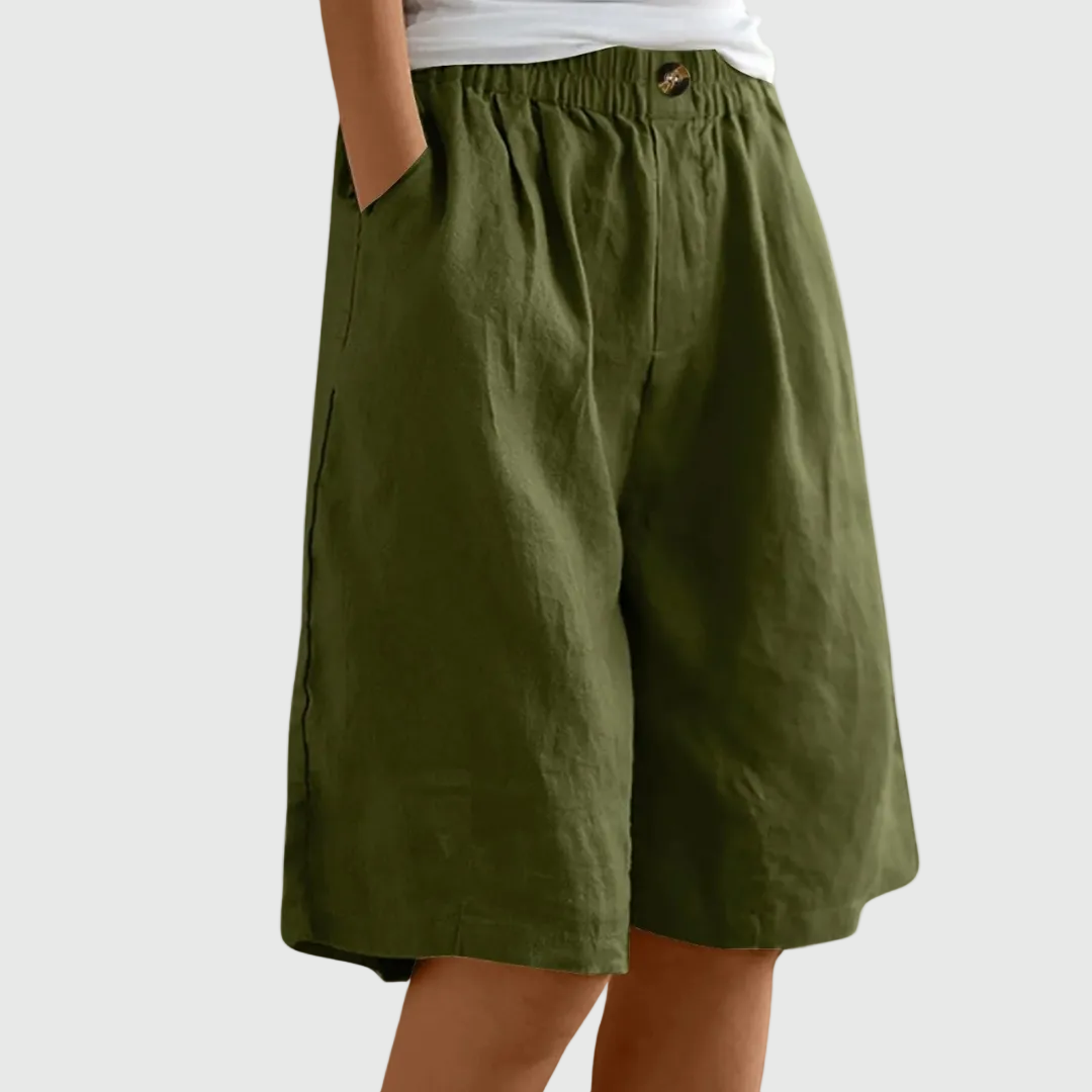 Sienna | Wide-Leg Elastic Waist Shorts