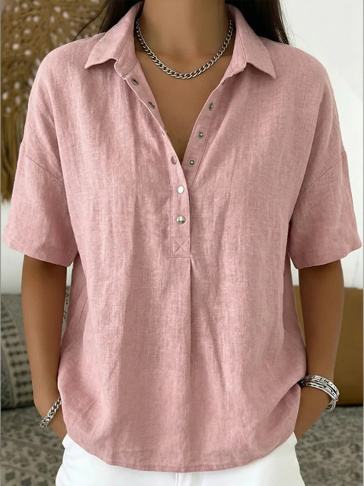 Helena | Elegant Linen Lightweight Blouse