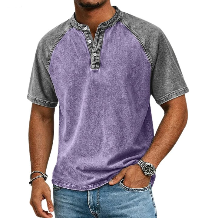 Paul | Vintage Two-Tone Henley Shirt