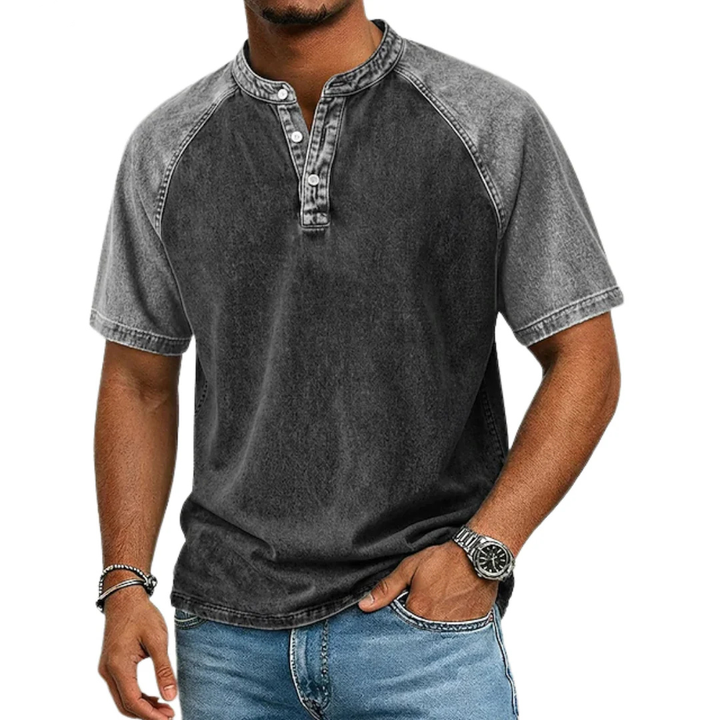 Paul | Vintage Two-Tone Henley Shirt