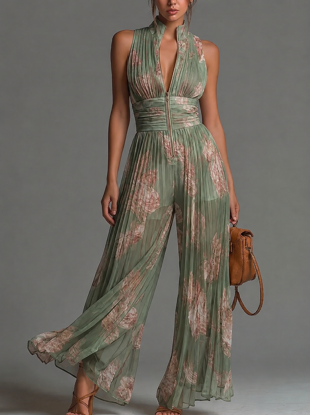 Zakira | Elegant Pleated Jumpsuit