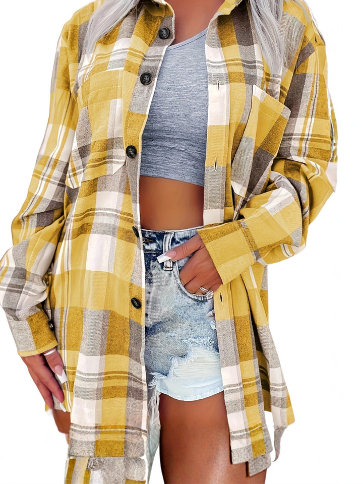 Odette | Gingham Long-Sleeve Summer Shirt