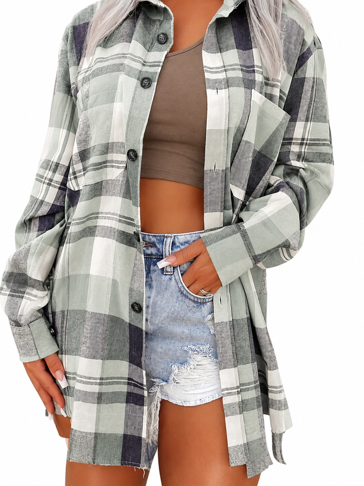 Odette | Gingham Long-Sleeve Summer Shirt