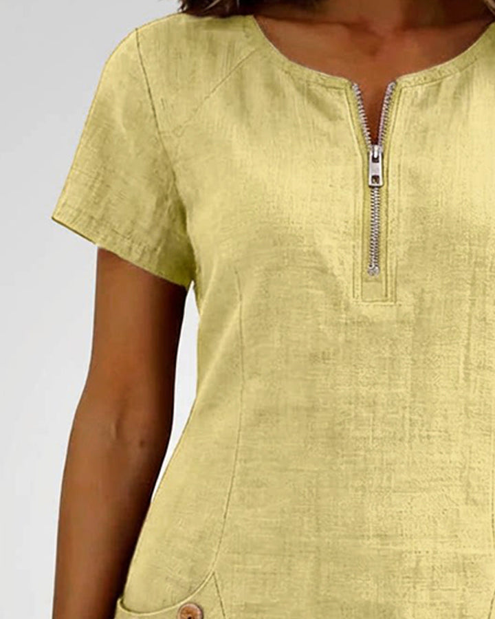 Camryn | Cotton Zip-Pocket Dress