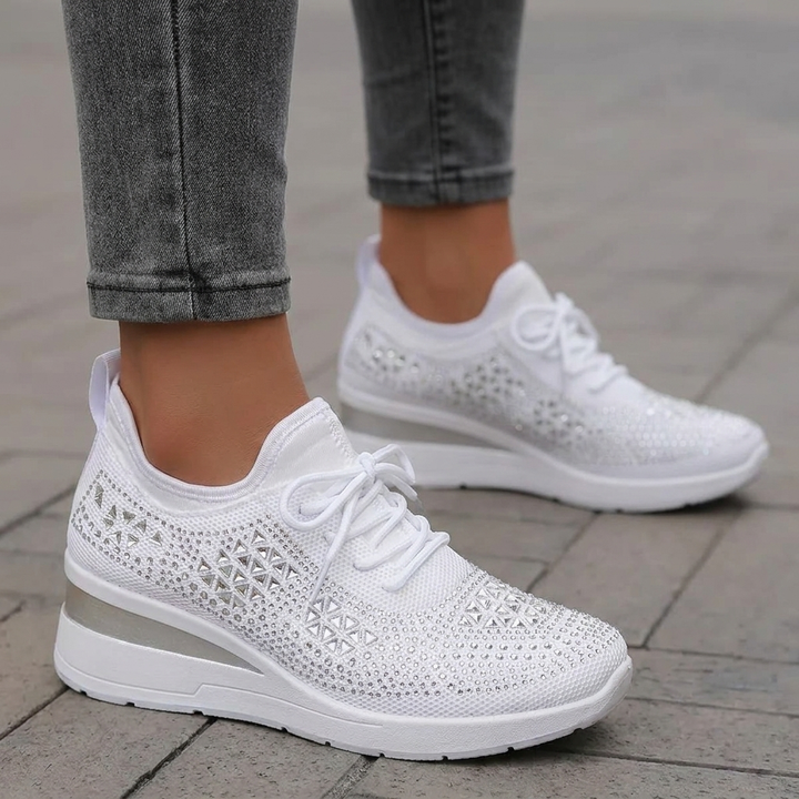 Priscilla | Rhinestone Comfort Sneakers