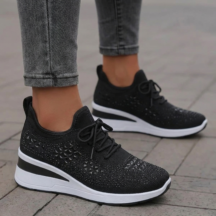 Priscilla | Rhinestone Comfort Sneakers