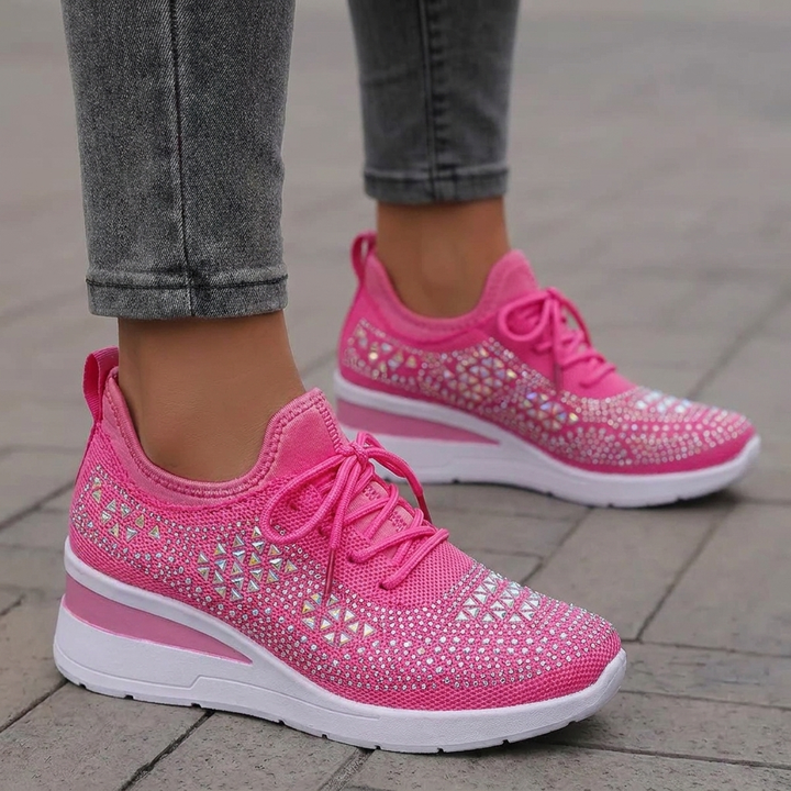 Priscilla | Rhinestone Comfort Sneakers