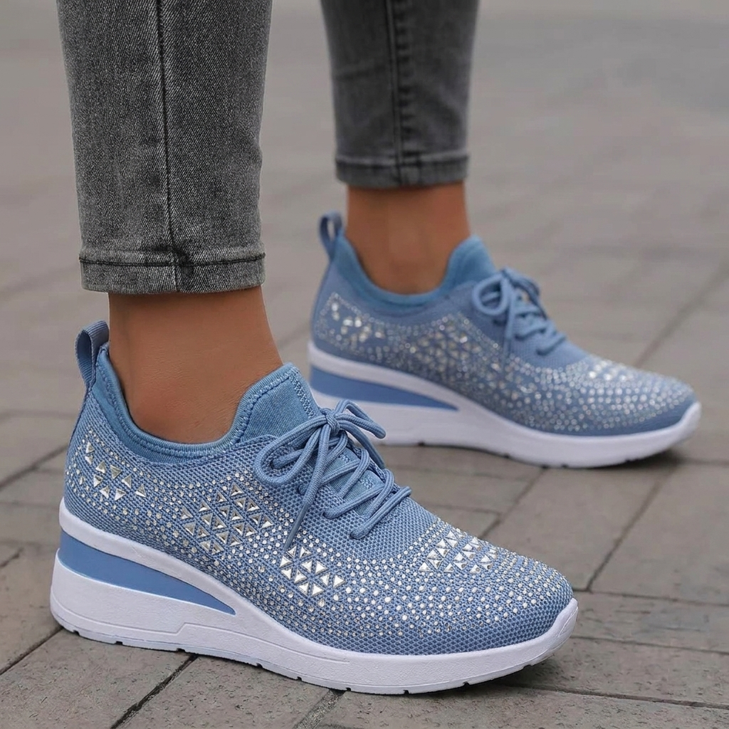 Priscilla | Rhinestone Comfort Sneakers